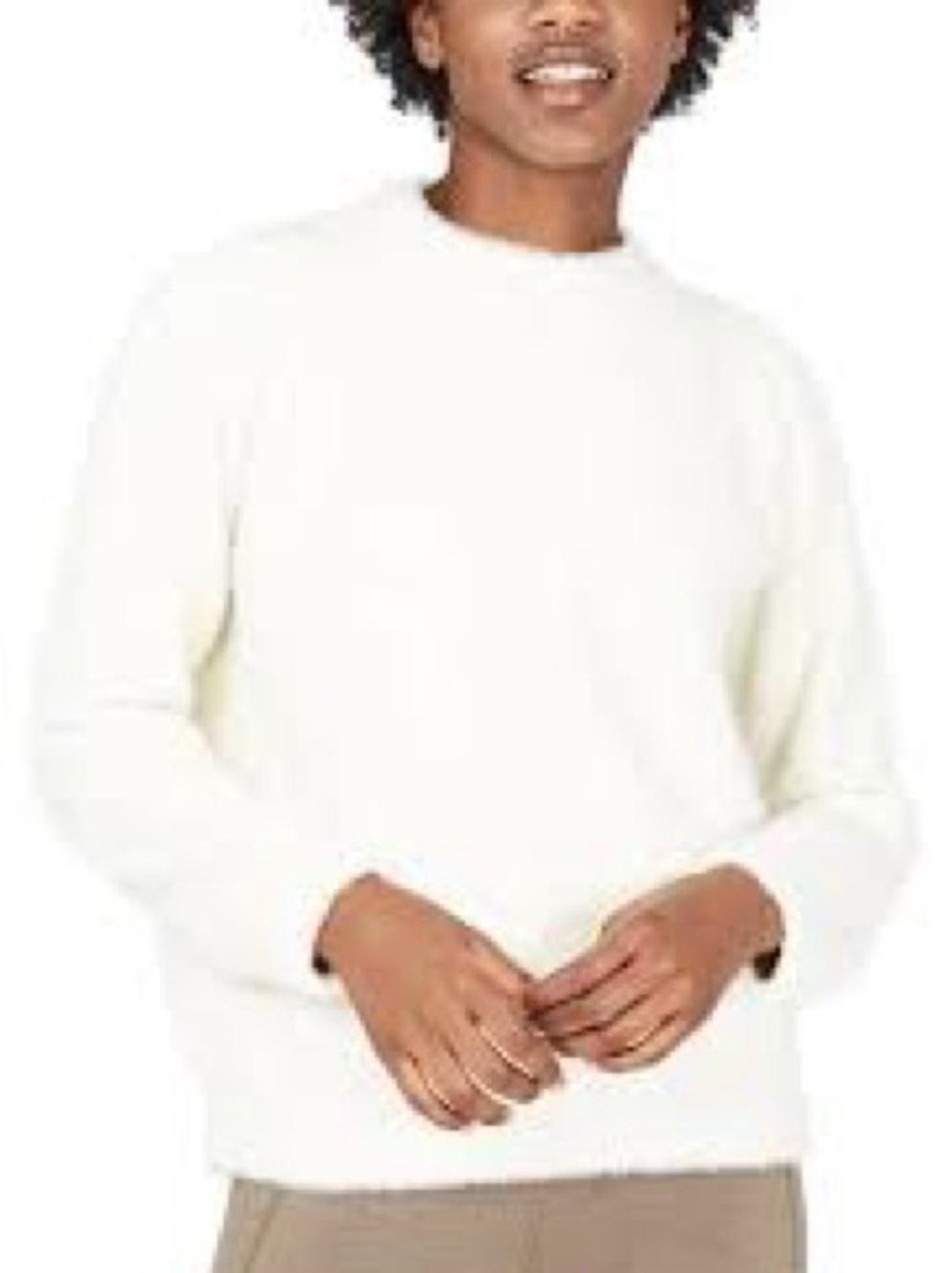 Sweaty Betty Islington Fuzzy Sweater – Winter White Small Oversized Large